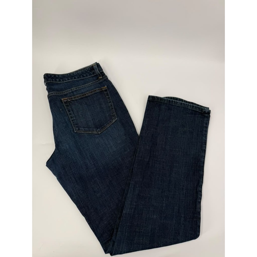 Banana Republic Jeans Straight Leg Classic Modern Women 14L Dark Wash Blue Denim